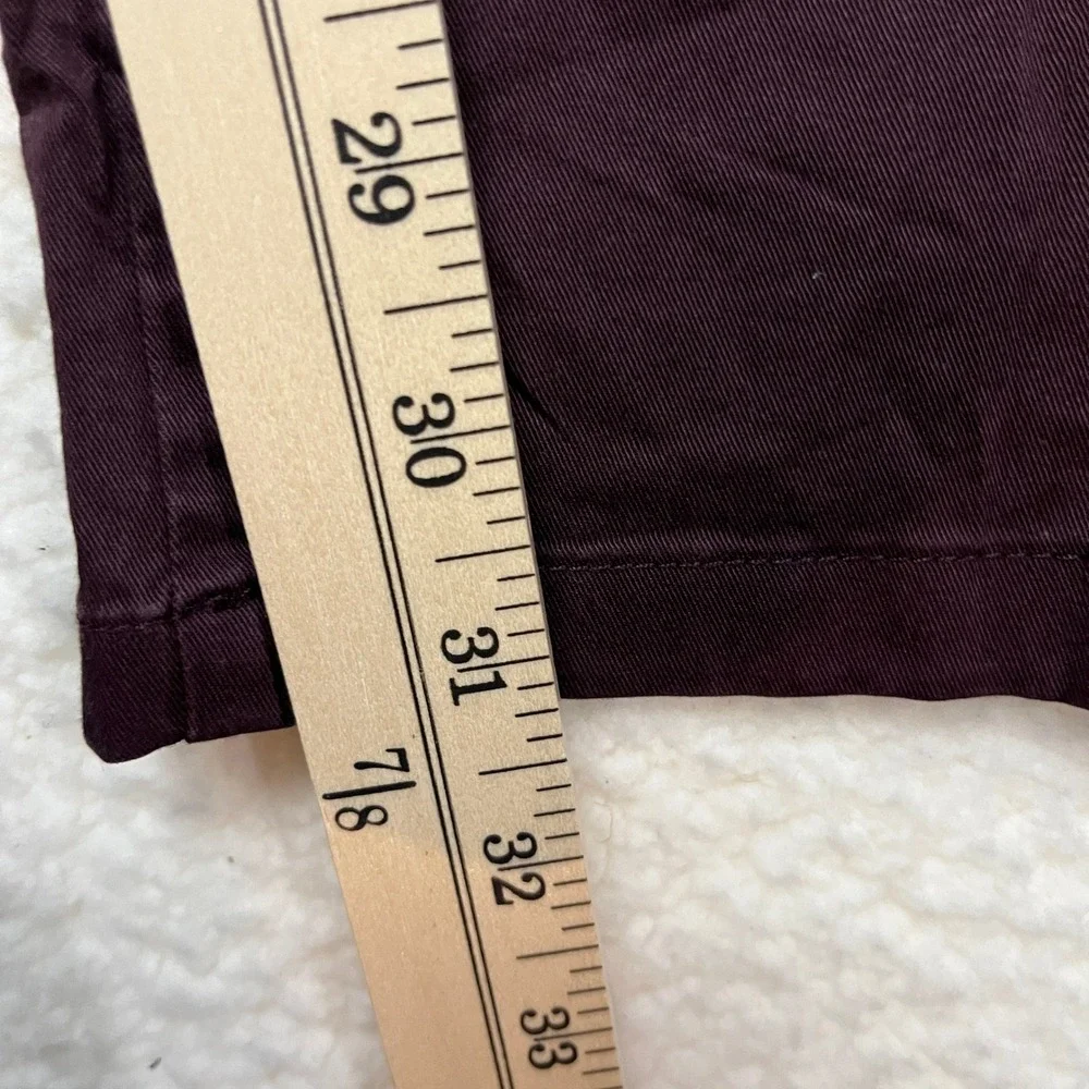Everlane Mens‎ Slim Fit Performance Chino Pants Burgundy Maroon 33x32